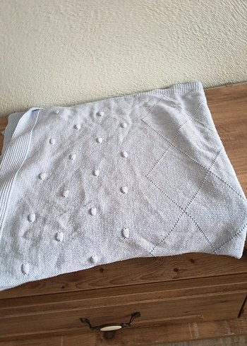 Mavi Keten Çocuk Battaniyesi - Görsel 3