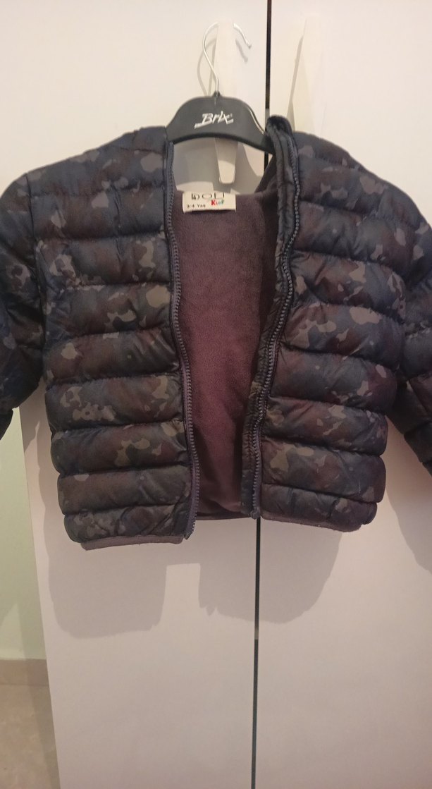 Kahverengi Kamuflaj Erkek Çocuk Mont - Görsel 4