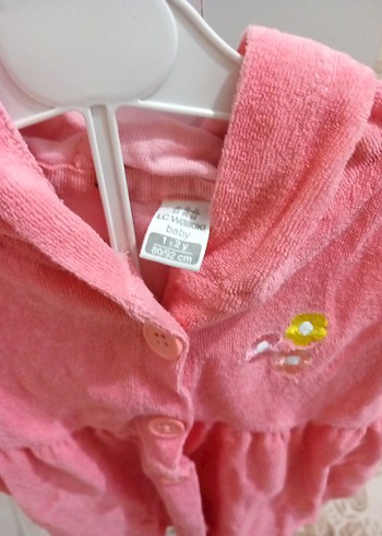 LC Waikiki Düğmeli Pembe Kız Çocuk Elbise