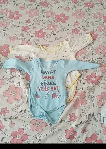 Zara Uzun Kollu Renkli Baskılı Bebek Kıyafet Takımı