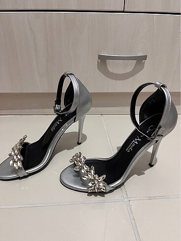 Diğer Ceren Moda - Gümüş taşlı topuklu ayakkabı
