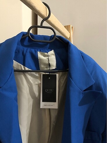 Quzu Quzu sax mavisi blazer ceket
