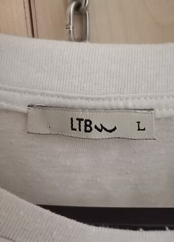 l Beden beyaz Renk Orijinal Ltb beyaz simli tişört