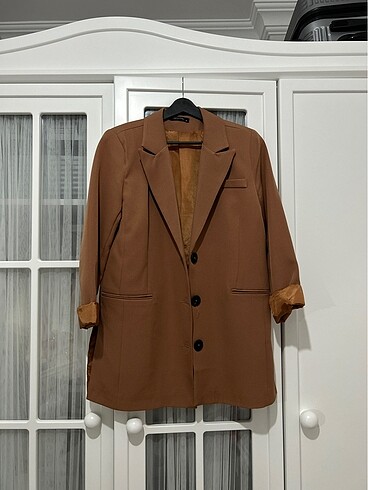 Dokuma astarlı blazer çeket