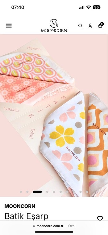 Beden Mooncorn batik eşarp koleksiyonu