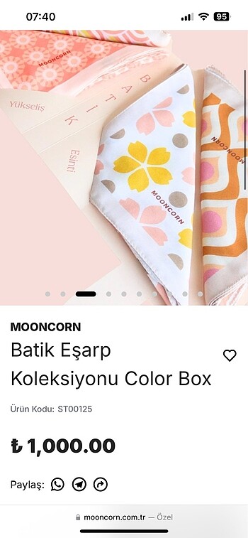 Beden çeşitli Renk Mooncorn batik eşarp koleksiyonu