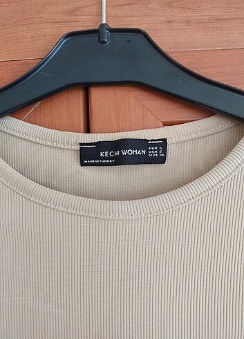 s Beden camel Renk Crop bluz