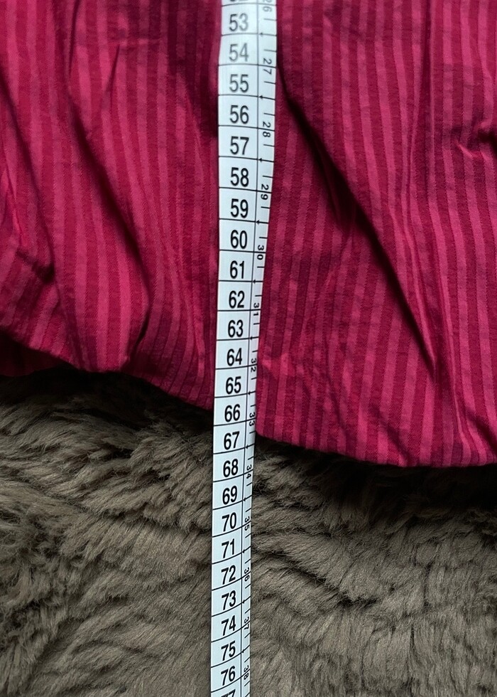 İp askı Straplez Kare Yaka Lastikli Balon Etek Koyu Pembe Dikey - Görsel 4