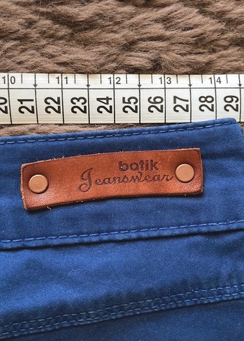 Batik Mavi Denim Kesik Paça Şort - Görsel 4