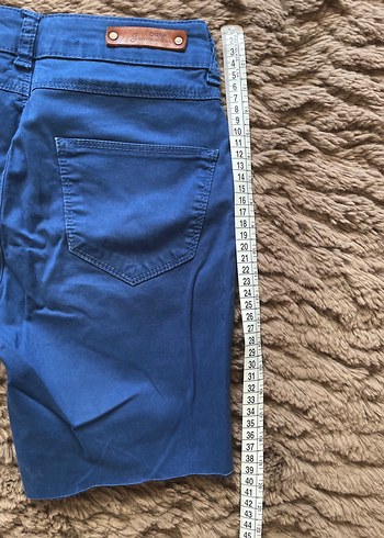 Batik Mavi Denim Kesik Paça Şort - Görsel 5