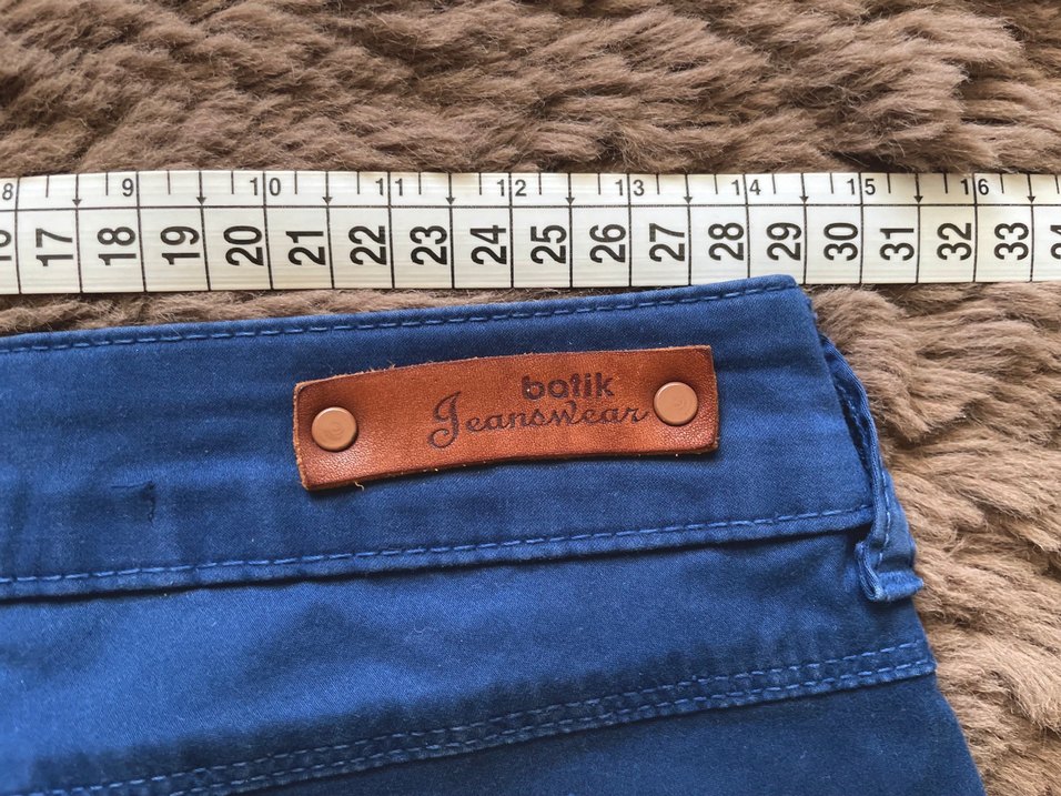 Batik Mavi Denim Kesik Paça Şort - Görsel 4