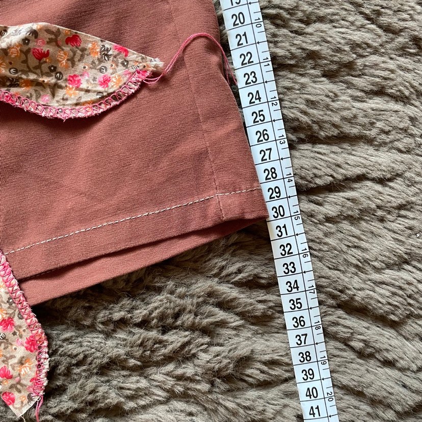 Gül Kurusu Bağlamalı Düşük Bel Kot Denim Şort - Görsel 5