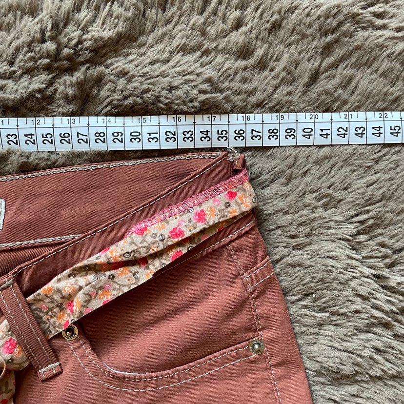 Gül Kurusu Bağlamalı Düşük Bel Kot Denim Şort - Görsel 3