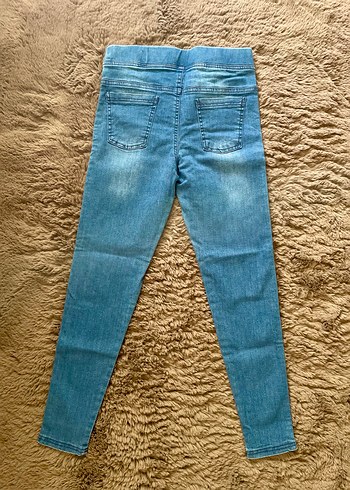 Kadın Denim Yıkama Kot Likralı Dar Kesim Yüksek Bel Pantolon - Görsel 2