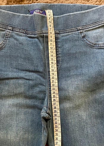 Kadın Denim Yıkama Kot Likralı Dar Kesim Yüksek Bel Pantolon - Görsel 5