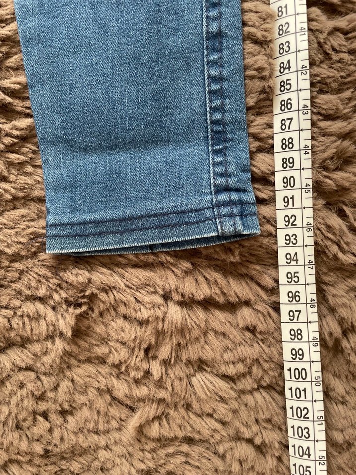 Kadın Denim Yıkama Kot Likralı Dar Kesim Yüksek Bel Pantolon - Görsel 4