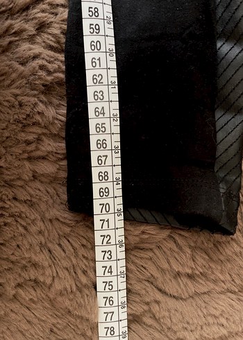 Siyah Deri Şerit Detaylı Kadın Tayt - Görsel 5