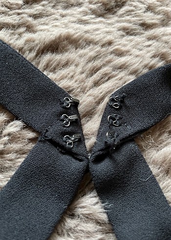 Siyah Tül Pencere Detay Mango Strappy Elbise - Görsel 6