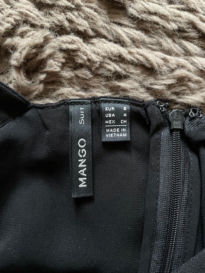 Siyah Tül Pencere Detay Mango Strappy Elbise - Görsel 3