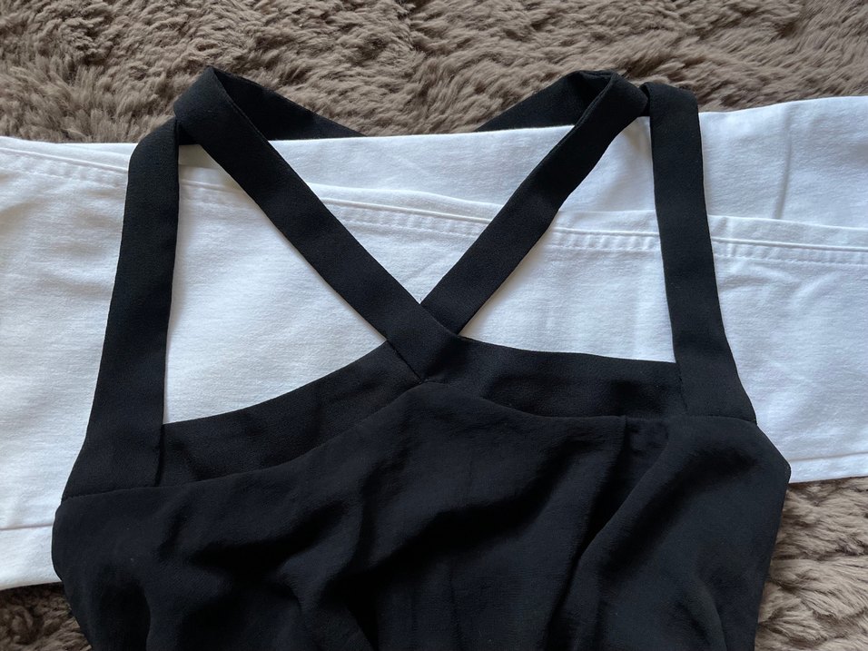 Siyah Tül Pencere Detay Mango Strappy Elbise - Görsel 2