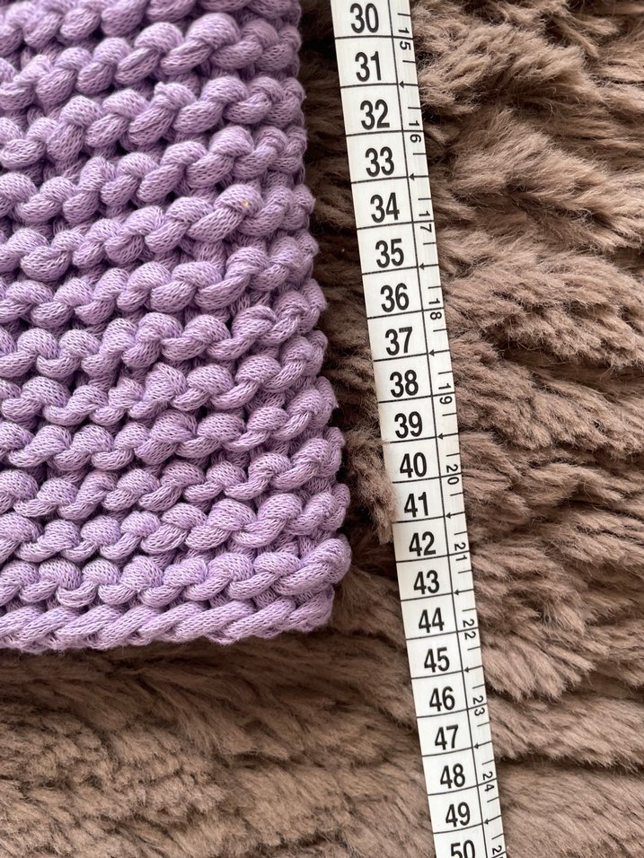 Mor El Örgüsü Kare Yaka Crop Yelek Süveter - Görsel 4