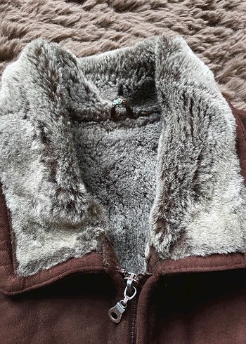 İçi Kürk Kahverengi Nubuk Gizli Cepli Erkek Mont - Görsel 7