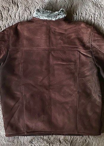 İçi Kürk Kahverengi Nubuk Gizli Cepli Erkek Mont - Görsel 2