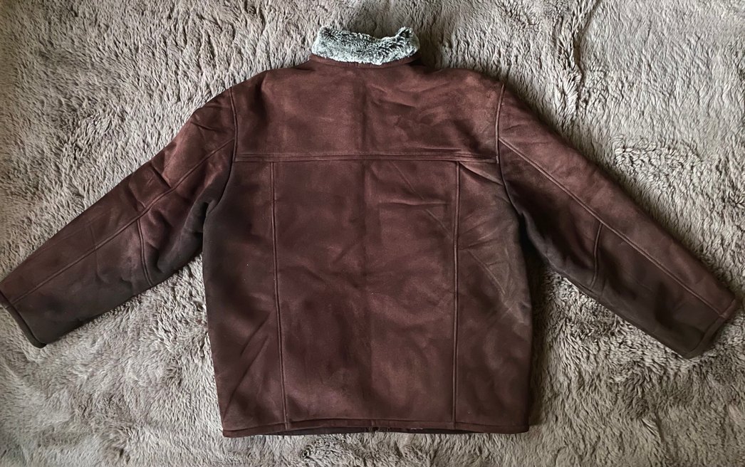 İçi Kürk Kahverengi Nubuk Gizli Cepli Erkek Mont - Görsel 2