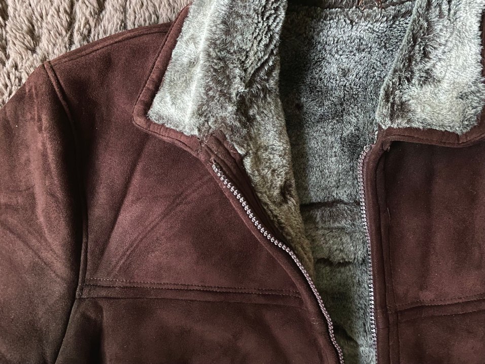 İçi Kürk Kahverengi Nubuk Gizli Cepli Erkek Mont - Görsel 3