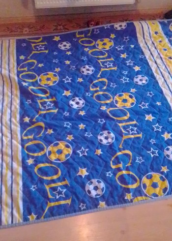 Renkli Futbol Temalı Çocuk Battaniyesi - Görsel 4