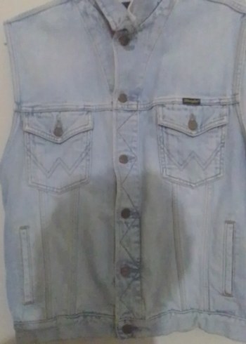 Kadın Mavi Kolsuz Denim Ceket - Görsel 3