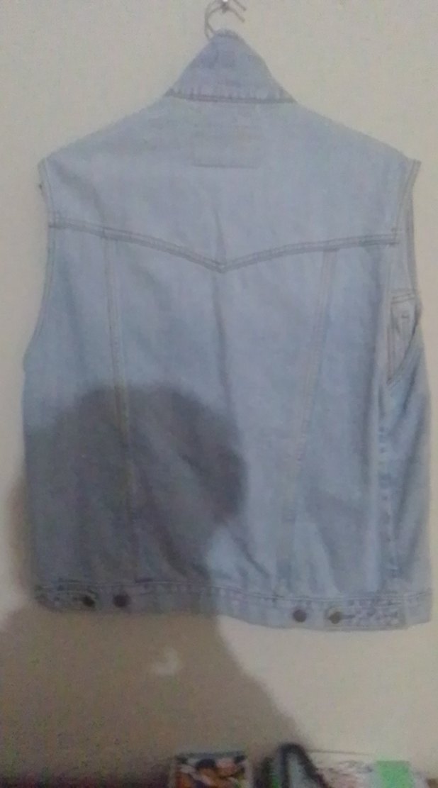 Kadın Mavi Kolsuz Denim Ceket - Görsel 2