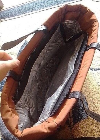 Kahverengi Kadın Fermuarlı Günlük Çanta - Görsel 3