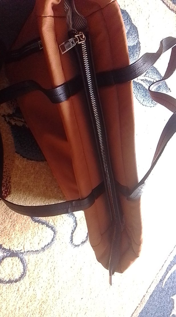 Kahverengi Kadın Fermuarlı Günlük Çanta - Görsel 4