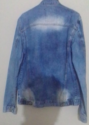 Gri Tonlu Mavi Denim Ceket - Görsel 4