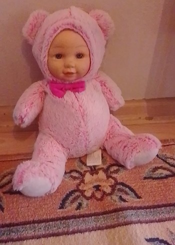 Pembe Peluş Bebek Oyuncak - Görsel 2