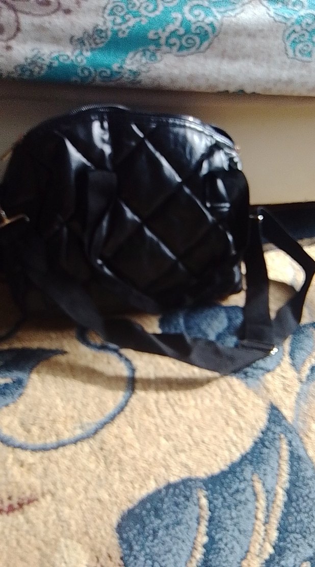 Siyah Deri Tokalı Kadın Çantası - Görsel 3