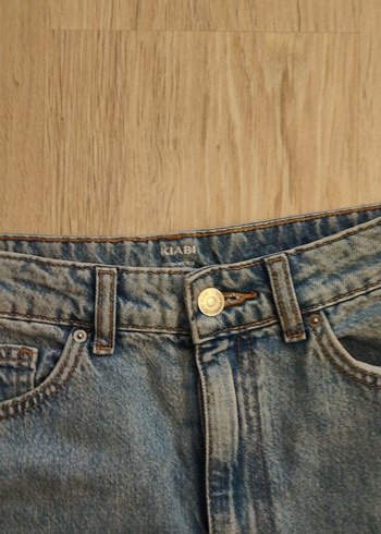 Kadın mavi kot Denim Uzun Etek - Görsel 3