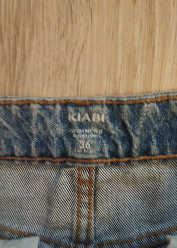 Kadın mavi kot Denim Uzun Etek - Görsel 4