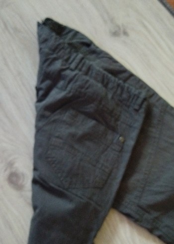 Gri Kemerli Erkek Çocuk Koton Pantolon - Görsel 3