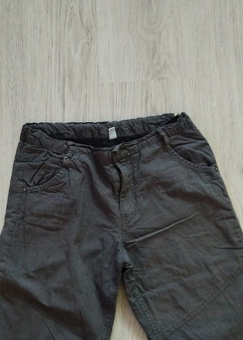 Gri Kemerli Erkek Çocuk Koton Pantolon - Görsel 5