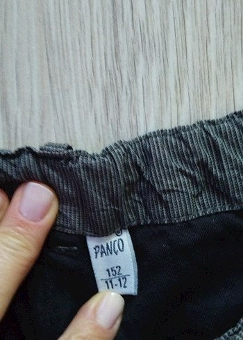 Gri Kemerli Erkek Çocuk Koton Pantolon - Görsel 2