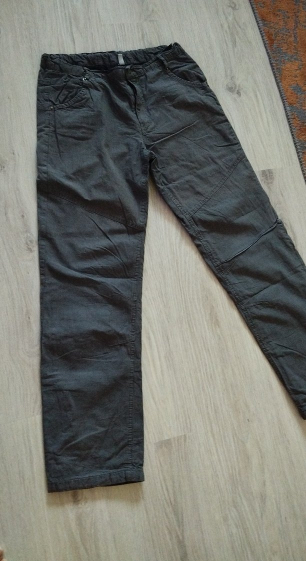 Gri Kemerli Erkek Çocuk Koton Pantolon - Görsel 4