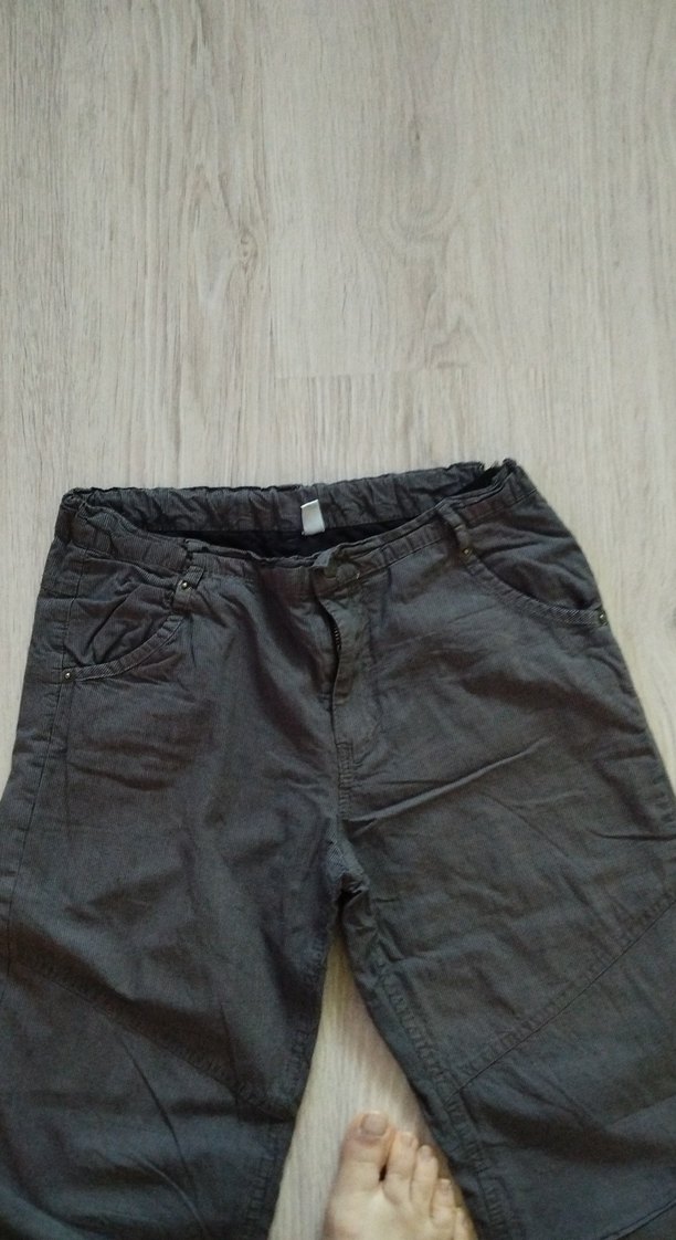 Gri Kemerli Erkek Çocuk Koton Pantolon - Görsel 5