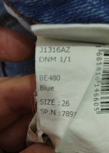 Kadın mavi renk normal Kesim Yırtık Jean - Görsel 4