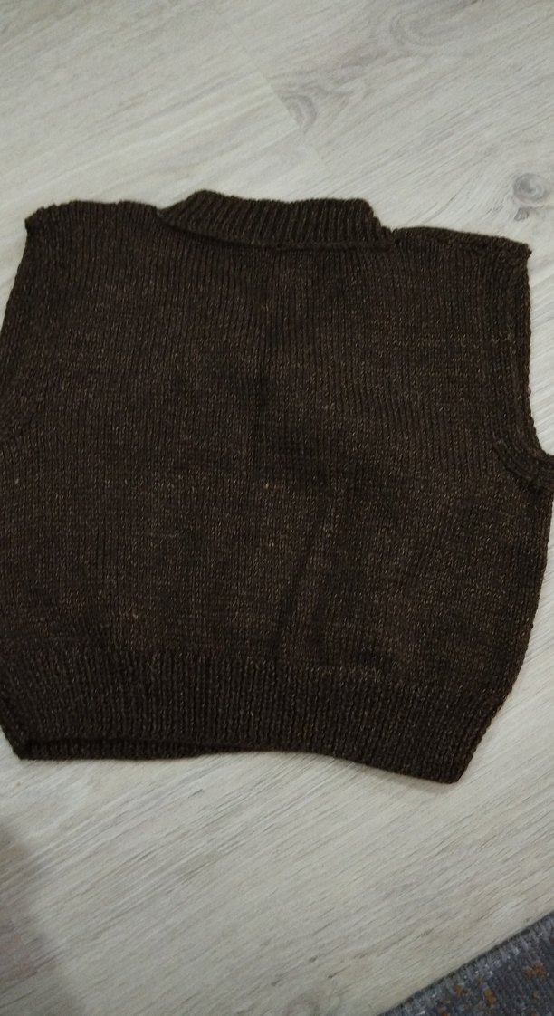 Kadın Kahverengi V Yakalı Triko Süveter - Görsel 3