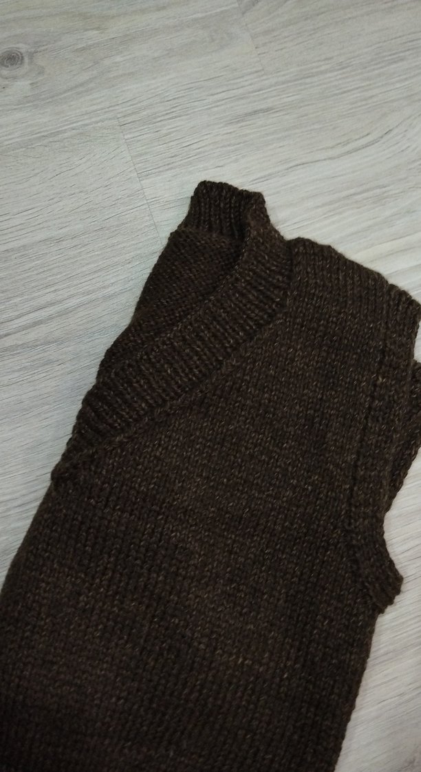 Kadın Kahverengi V Yakalı Triko Süveter - Görsel 4