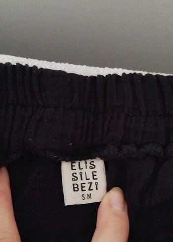 Düğmeli Siyah Kadın Keten Pantolon - Görsel 5