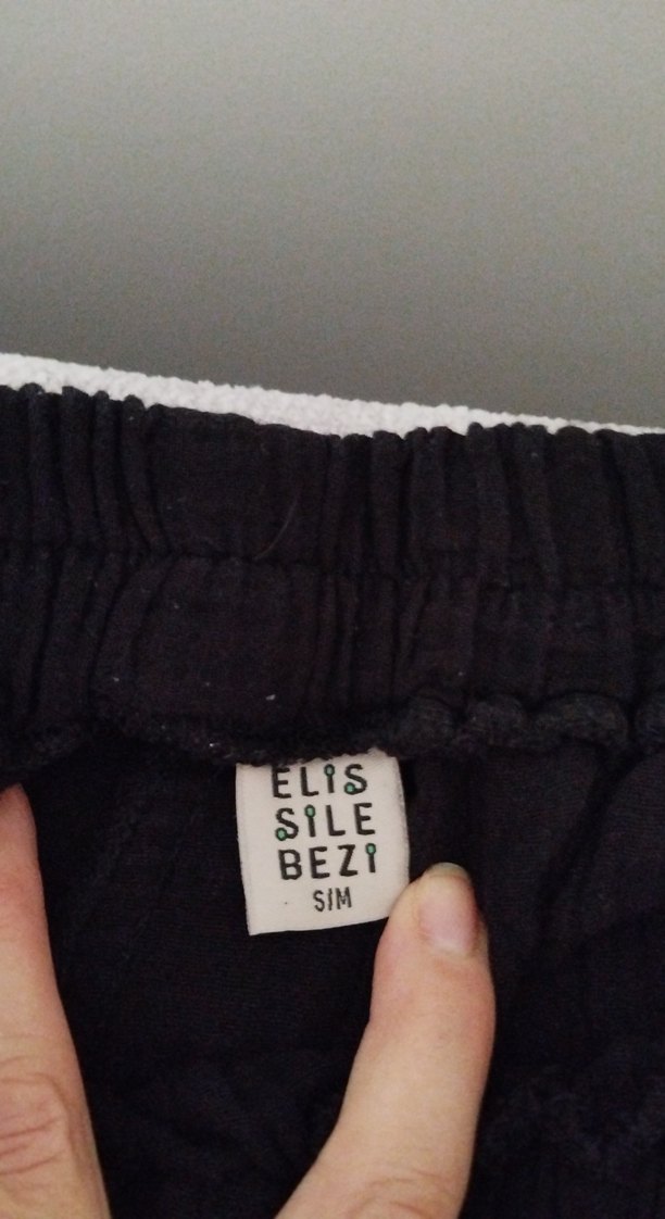 Düğmeli Siyah Kadın Keten Pantolon - Görsel 5