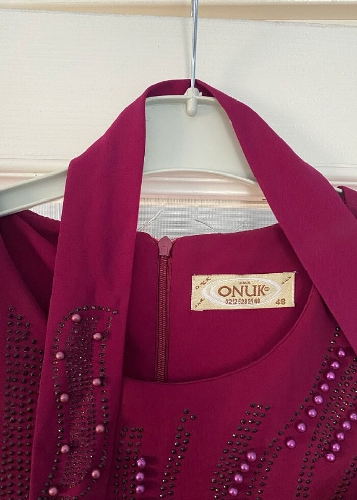 Taşlı Tesettür abiye elbise - Görsel 3